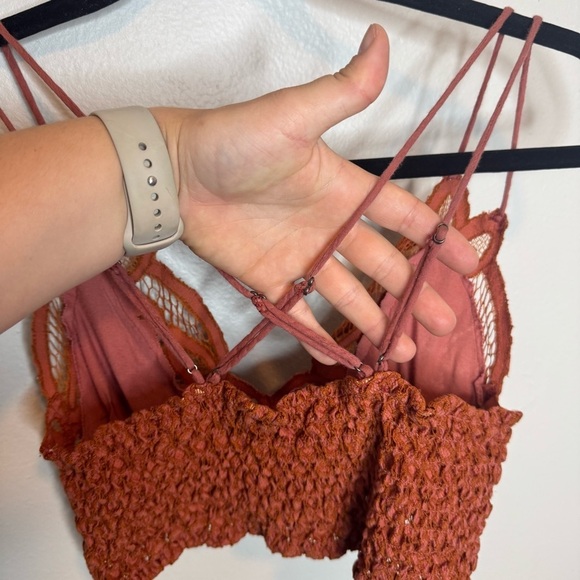 Free People One Adella Lace Crochet Bralette in Copper Women's - Picture 8 of 10